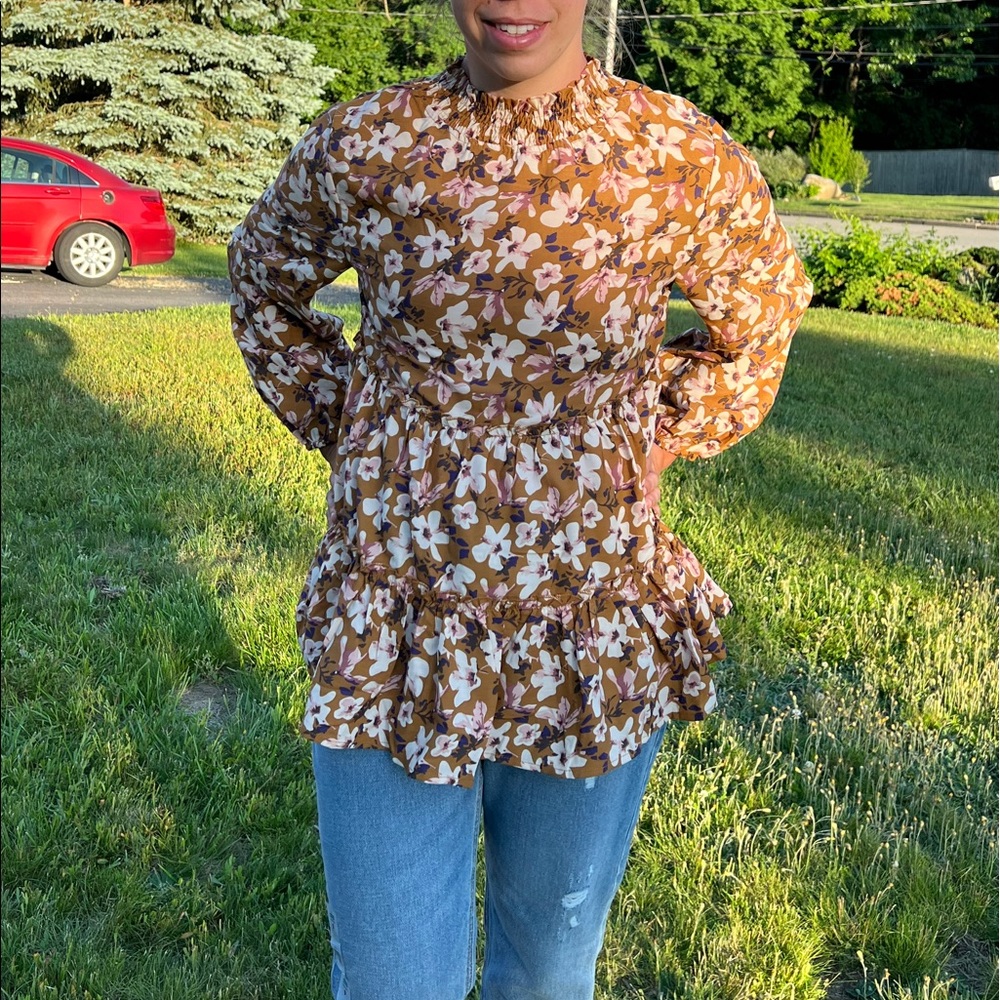 NWT Floral Long Sleeve Shirt